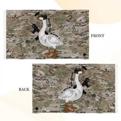OCP Camouflage Tactical Goose flag ("Peace Was Never an Option") 3x5ft banner man cave