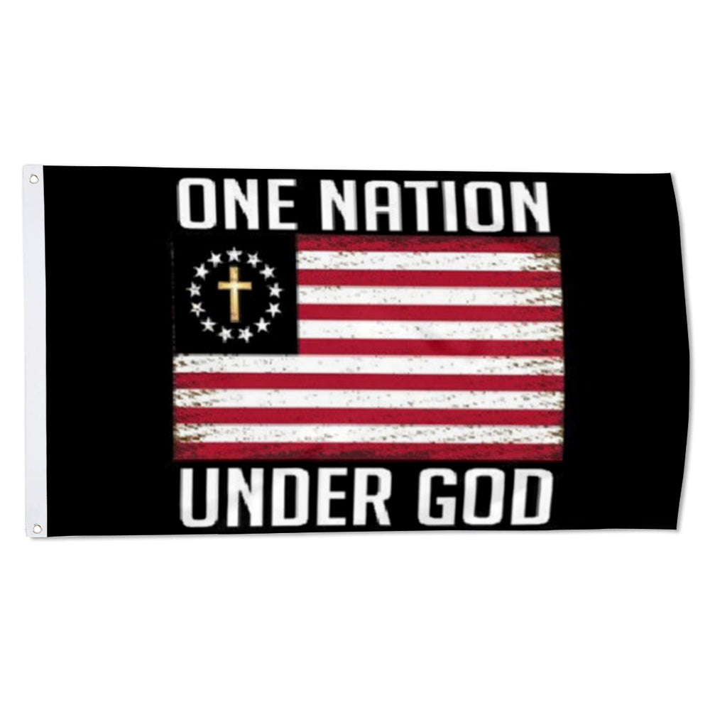 "One Nation Under God" Hope American Faith Christian Jesus Cross flag 3x5ft banner man cave 2