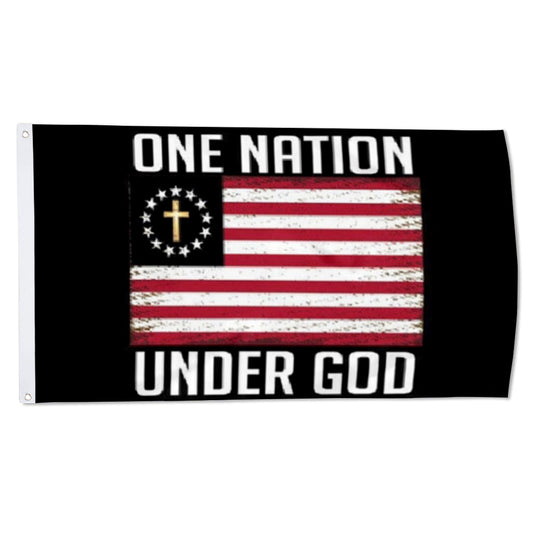 "One Nation Under God" Hope American Faith Christian Jesus Cross flag 3x5ft banner man cave 2