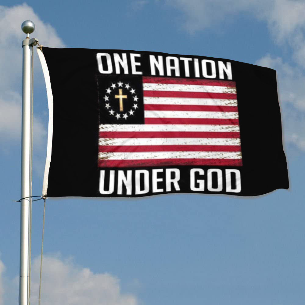 "One Nation Under God" Hope American Faith Christian Jesus Cross flag 3x5ft banner man cave 2