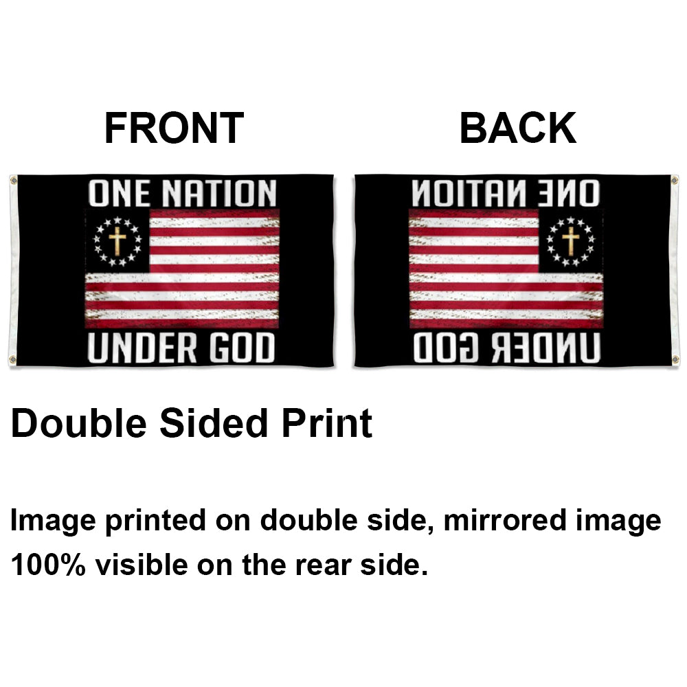 "One Nation Under God" Hope American Faith Christian Jesus Cross flag 3x5ft banner man cave 2