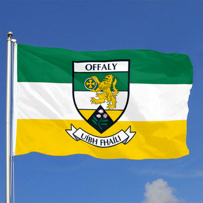 Offaly County Coat of Arms Ireland flag 3x5ft banner man cave