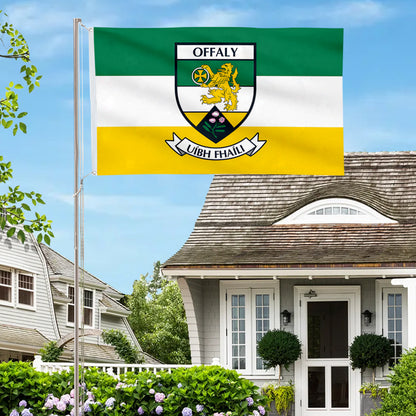 Offaly County Coat of Arms Ireland flag 3x5ft banner man cave