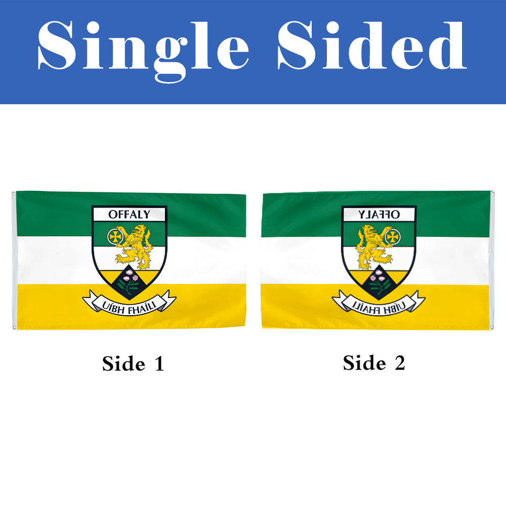 Offaly County Coat of Arms Ireland flag 3x5ft banner man cave