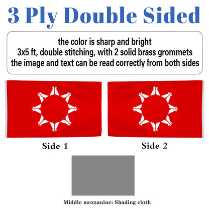 Oglala Sioux Tribe flag 3x5ft banner man cave 3