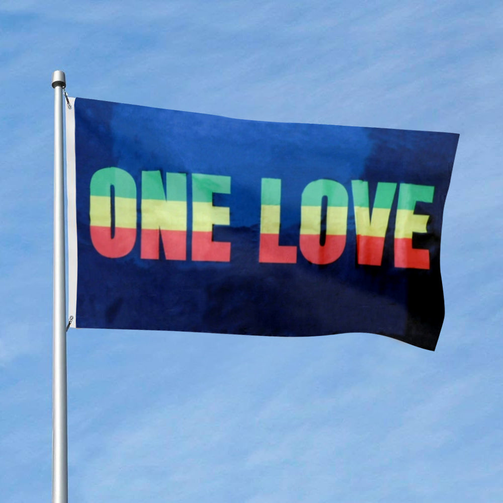 One Love Rasta flag 3x5ft banner man cave