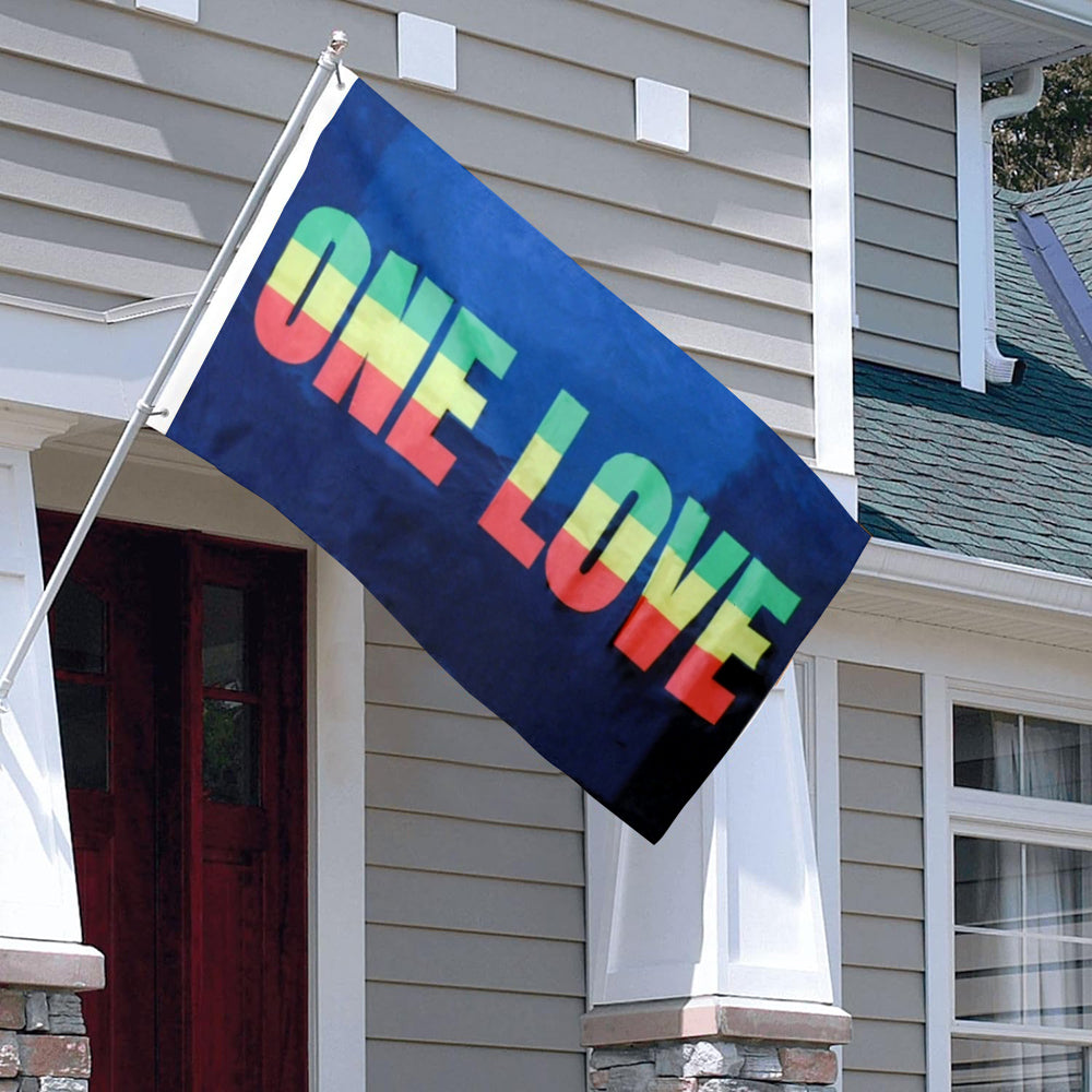 One Love Rasta flag 3x5ft banner man cave