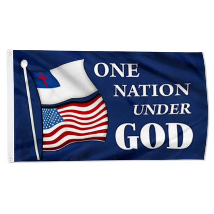 "One Nation Under God" Hope American Faith Christian Jesus Cross flag 3x5ft banner man cave
