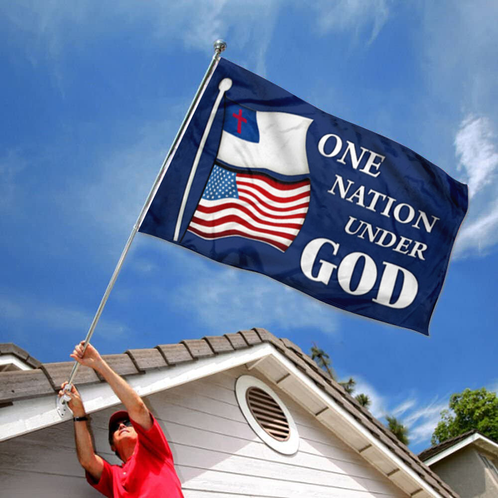 "One Nation Under God" Hope American Faith Christian Jesus Cross flag 3x5ft banner man cave