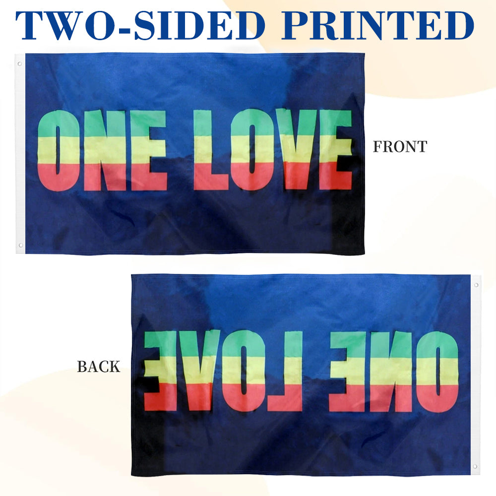 One Love Rasta flag 3x5ft banner man cave