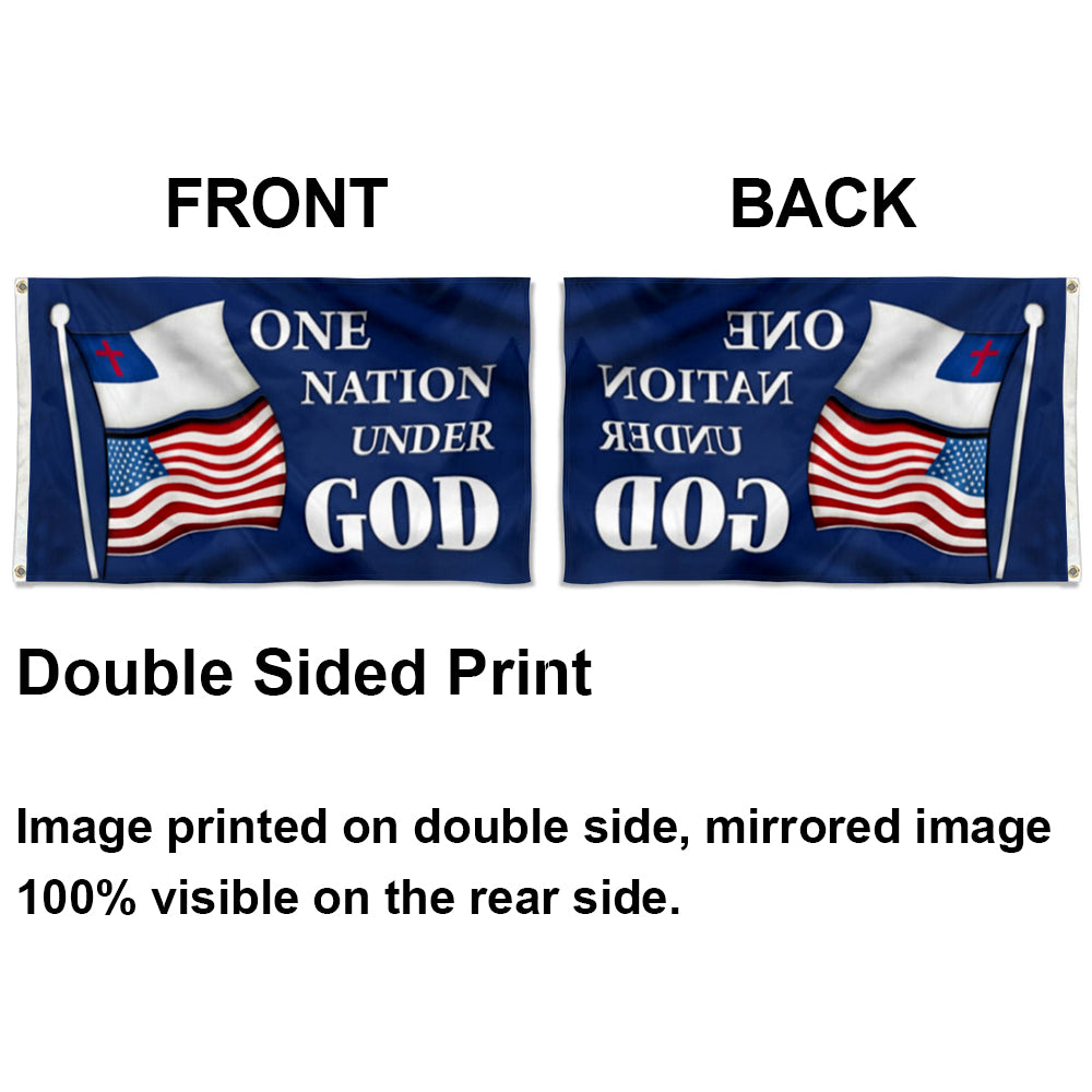 "One Nation Under God" Hope American Faith Christian Jesus Cross flag 3x5ft banner man cave