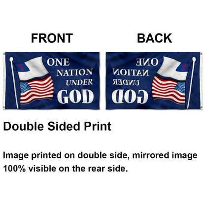 "One Nation Under God" Hope American Faith Christian Jesus Cross flag 3x5ft banner man cave