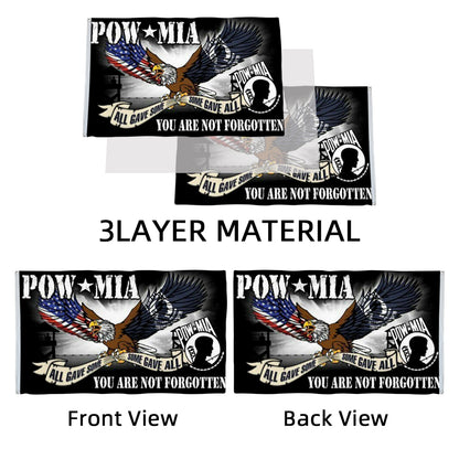 POW-MIA "You Are Not Forgotten" flag 3x5ft banner man cave
