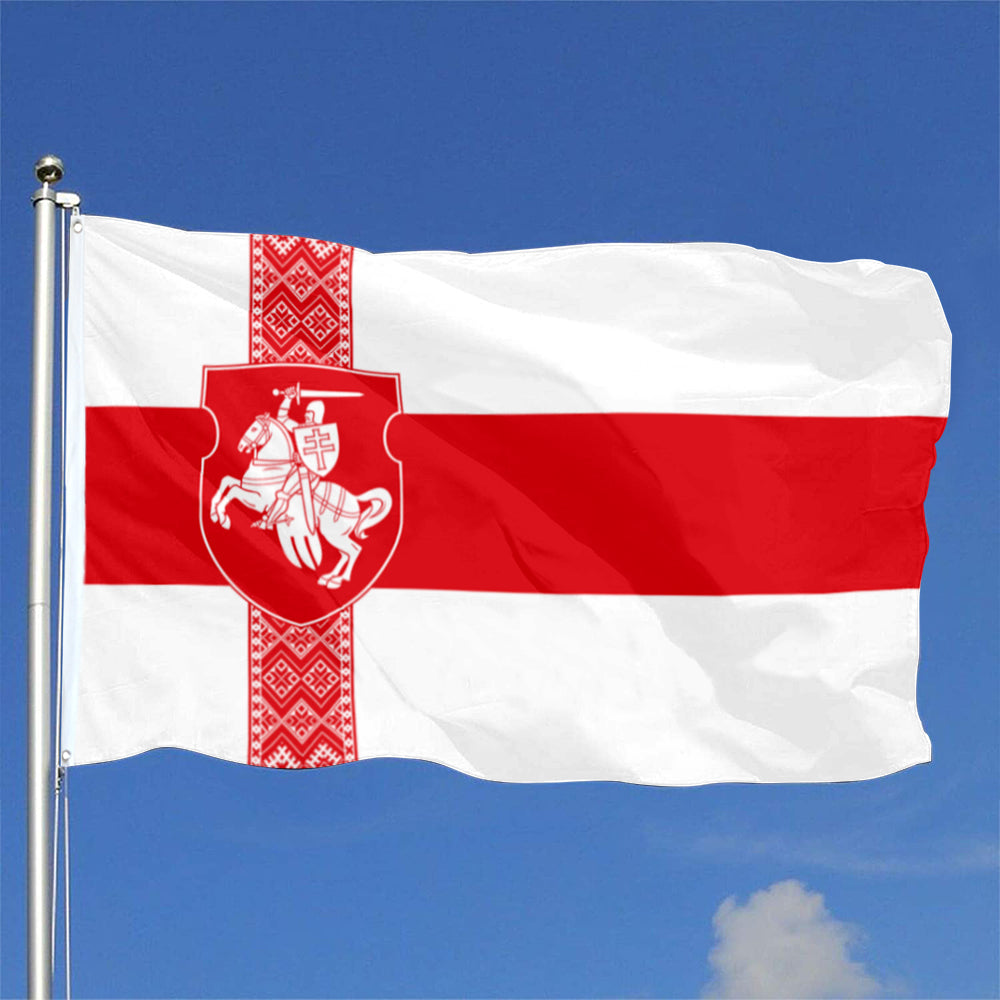 Pagonya Red-White Belarus Minsk Knight flag 3x5ft banner man cave
