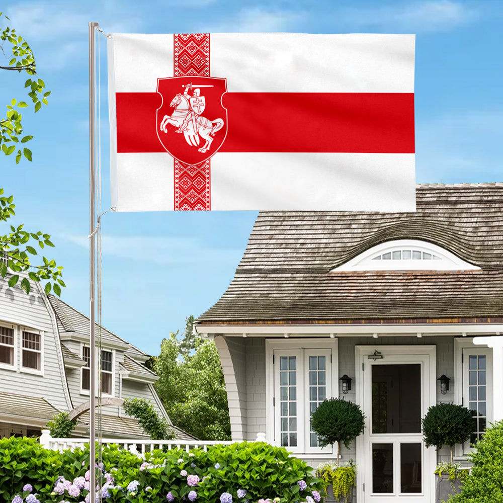 Pagonya Red-White Belarus Minsk Knight flag 3x5ft banner man cave