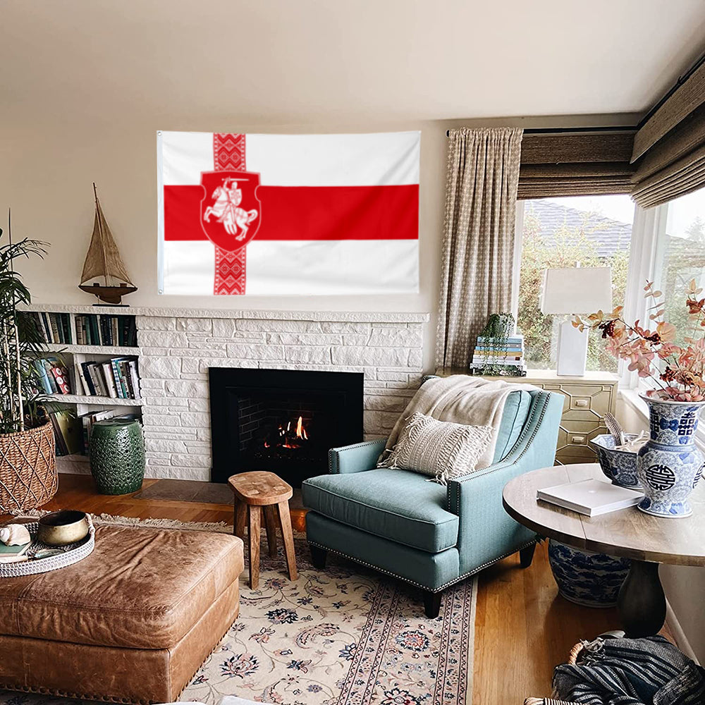 Pagonya Red-White Belarus Minsk Knight flag 3x5ft banner man cave