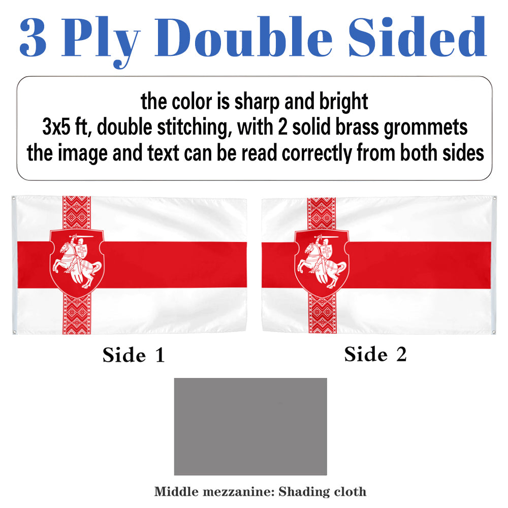 Pagonya Red-White Belarus Minsk Knight flag 3x5ft banner man cave