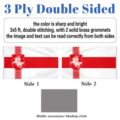Pagonya Red-White Belarus Minsk Knight flag 3x5ft banner man cave
