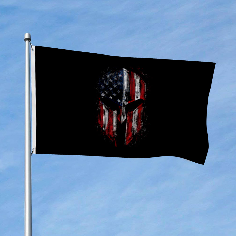 Patriotic Punisher Spartan flag 3x5ft banner man cave