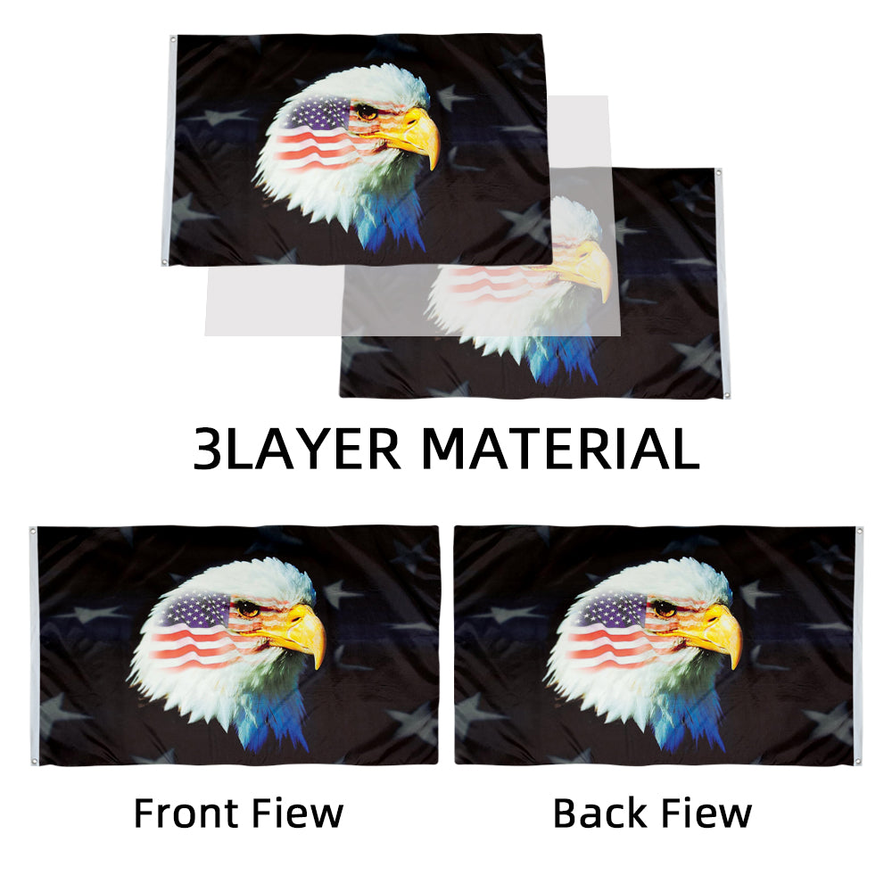 Patriotic Eagle Flag: 3x5ft Man Cave American Patriotic Style Decor Banner