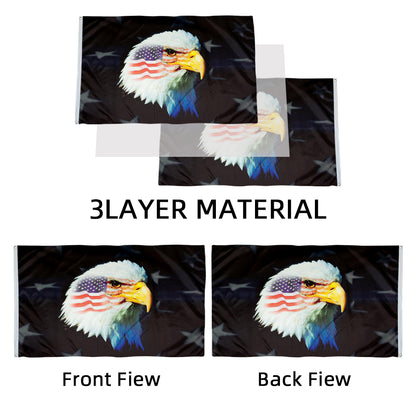 Patriotic Eagle Flag: 3x5ft Man Cave American Patriotic Style Decor Banner