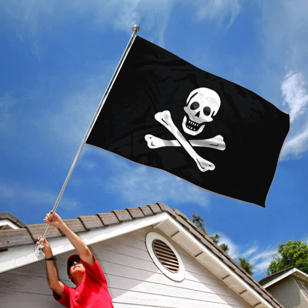 Classic Skull and Crossbones Pirate flag 3x5ft banner man cave