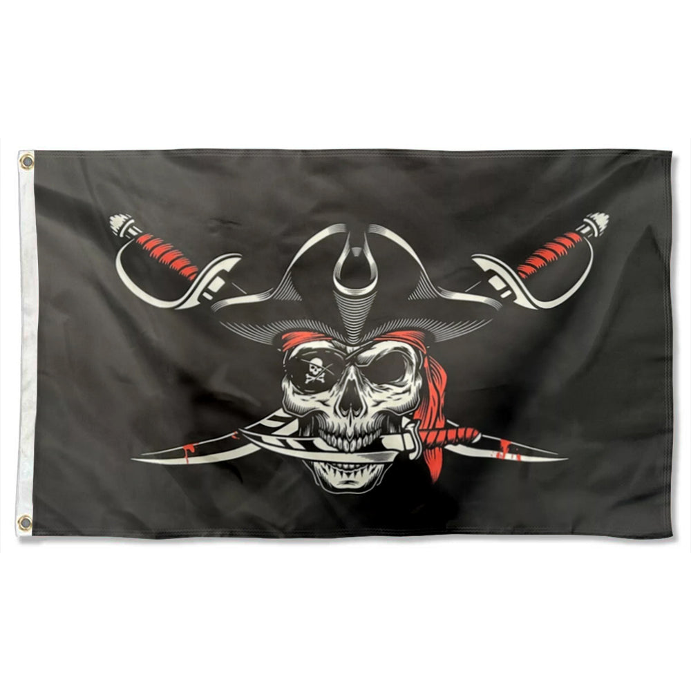 Dark Style Pirate Skull flag 3x5ft banner man cave