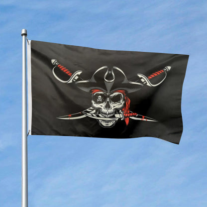 Dark Style Pirate Skull flag 3x5ft banner man cave