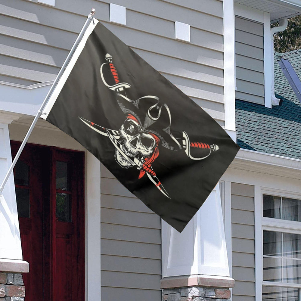 Dark Style Pirate Skull flag 3x5ft banner man cave