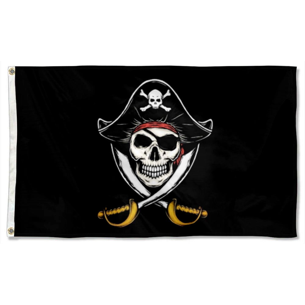 Pirate Skull flag 3x5ft banner man cave