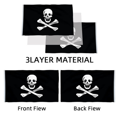 Classic Skull and Crossbones Pirate flag 3x5ft banner man cave