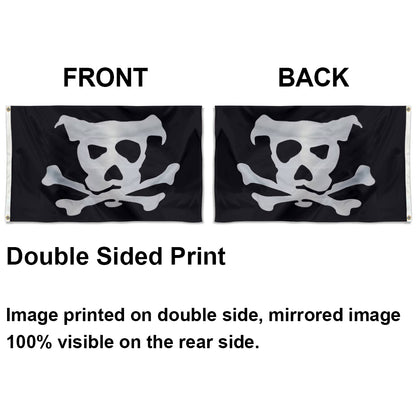 Pirate-Style Dog Skull flag 3x5ft banner man cave
