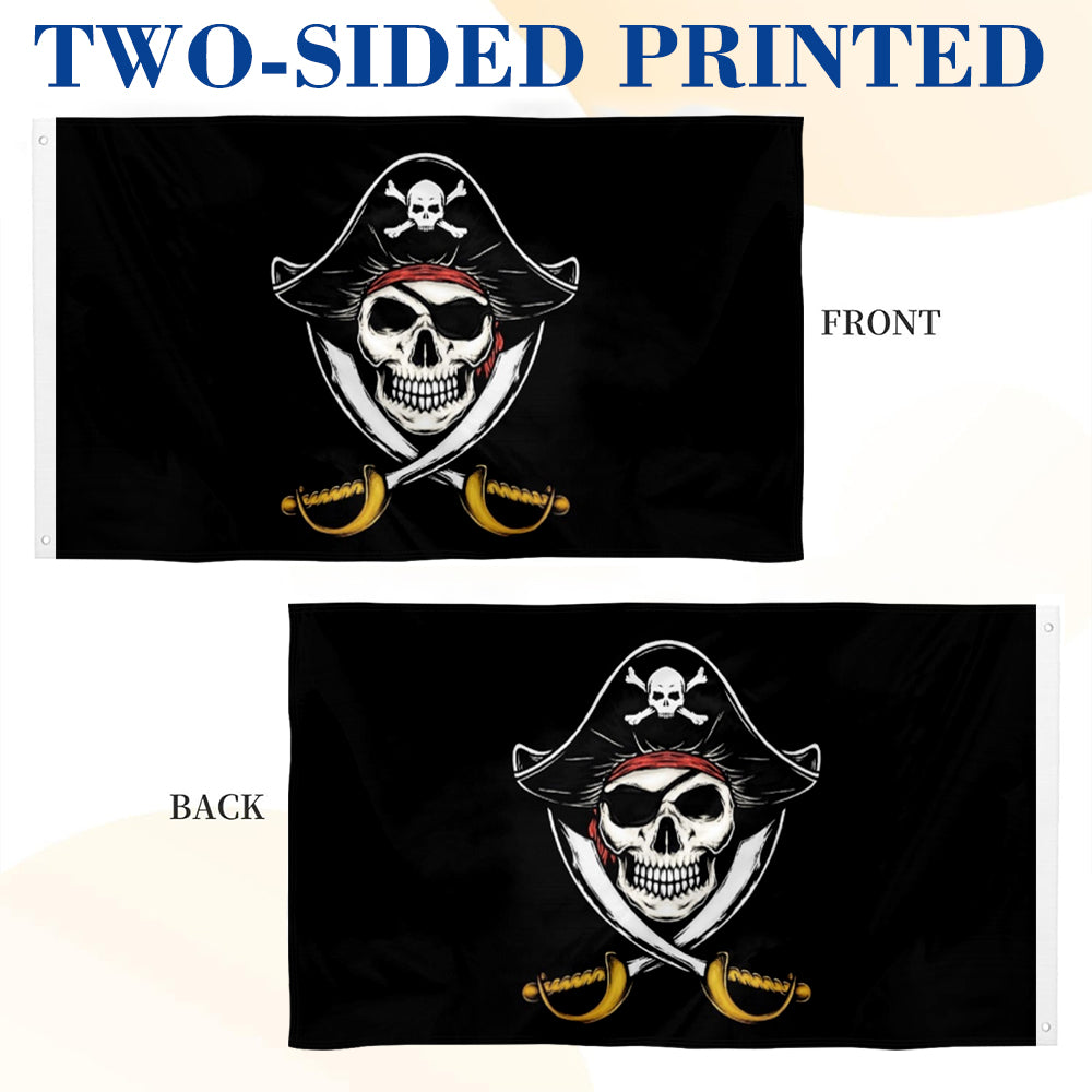 Pirate Skull flag 3x5ft banner man cave