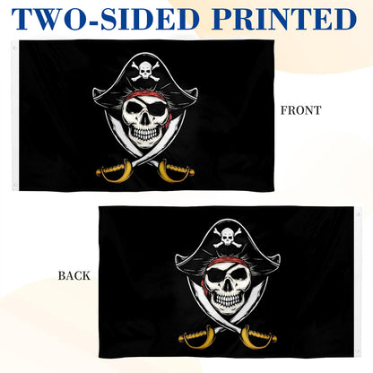 Pirate Skull flag 3x5ft banner man cave