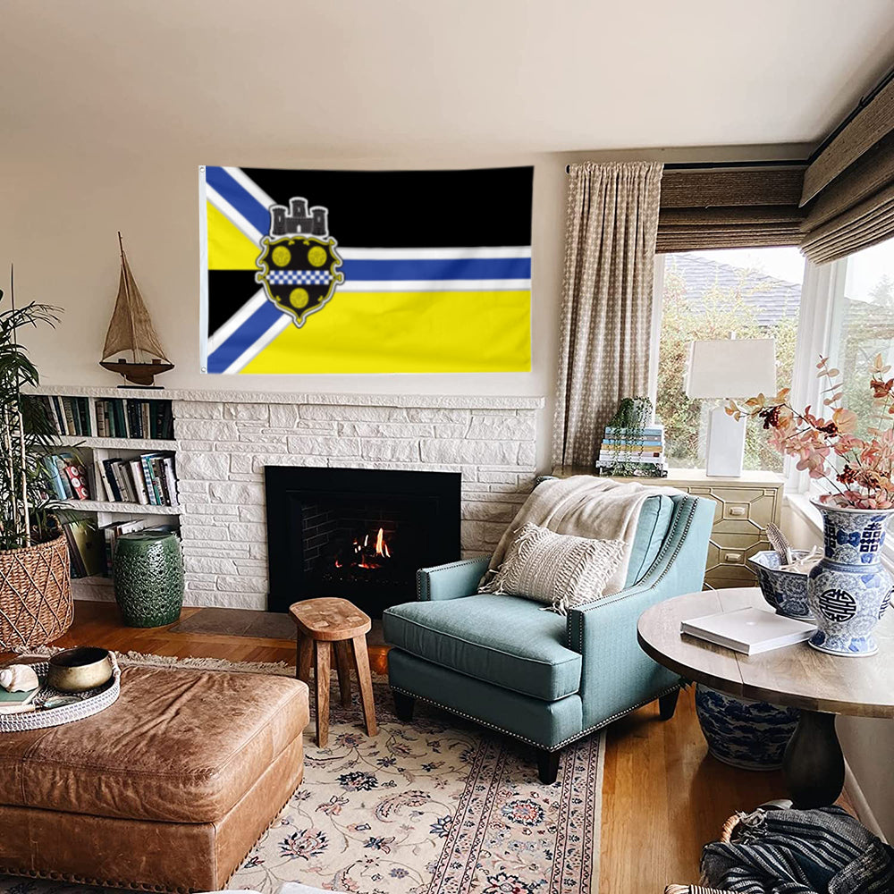 Pittsburgh City flag 3x5ft banner man cave