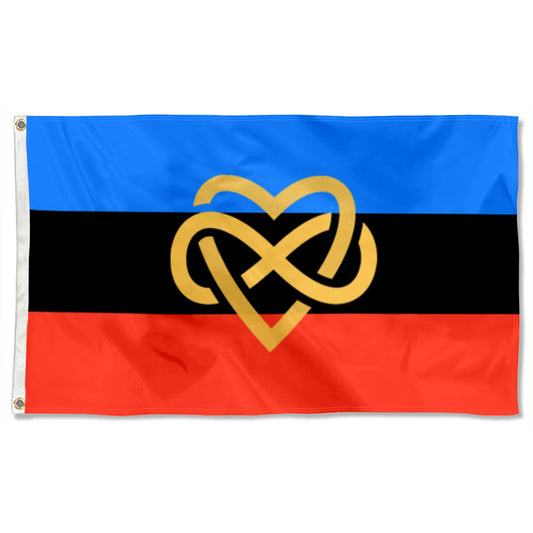 Polyamory with Infinity Heart flag 3x5ft banner man cave