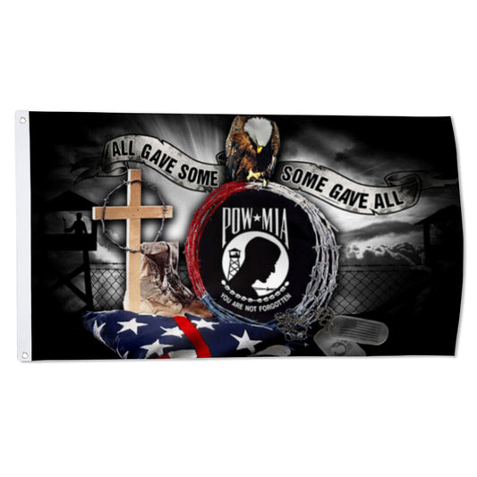 POW-MIA Grommet flag ("All Gave Some, Some Gave All") 3x5ft banner man cave