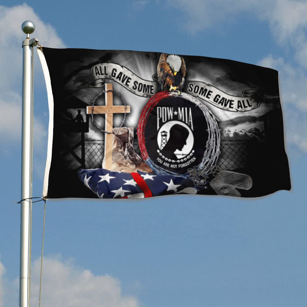 POW-MIA Grommet flag ("All Gave Some, Some Gave All") 3x5ft banner man cave
