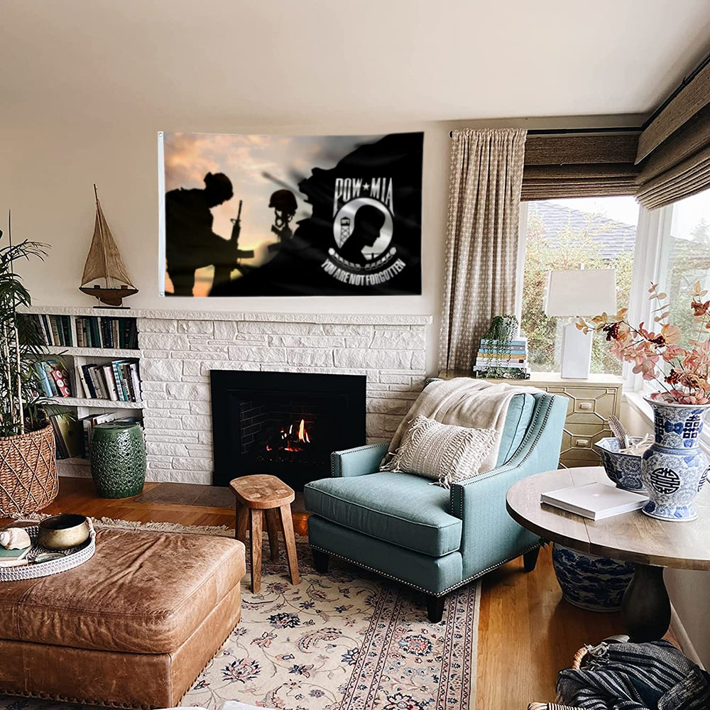 Pow Mia Military flag 3x5ft banner man cave