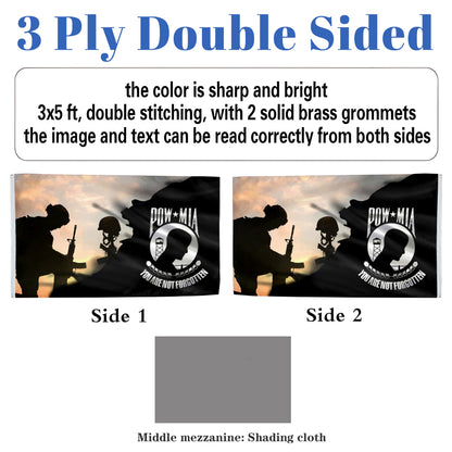 Pow Mia Military flag 3x5ft banner man cave