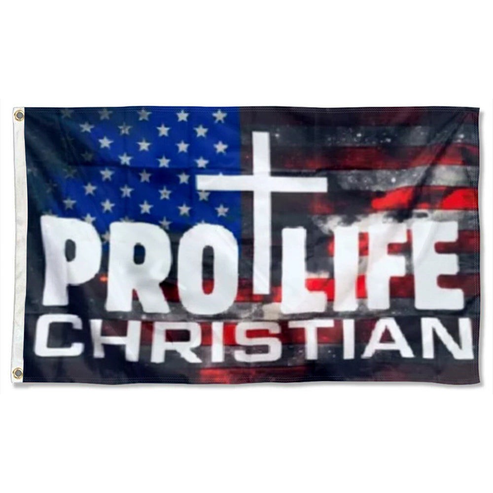 Pro Life Christian flag 3x5ft banner man cave