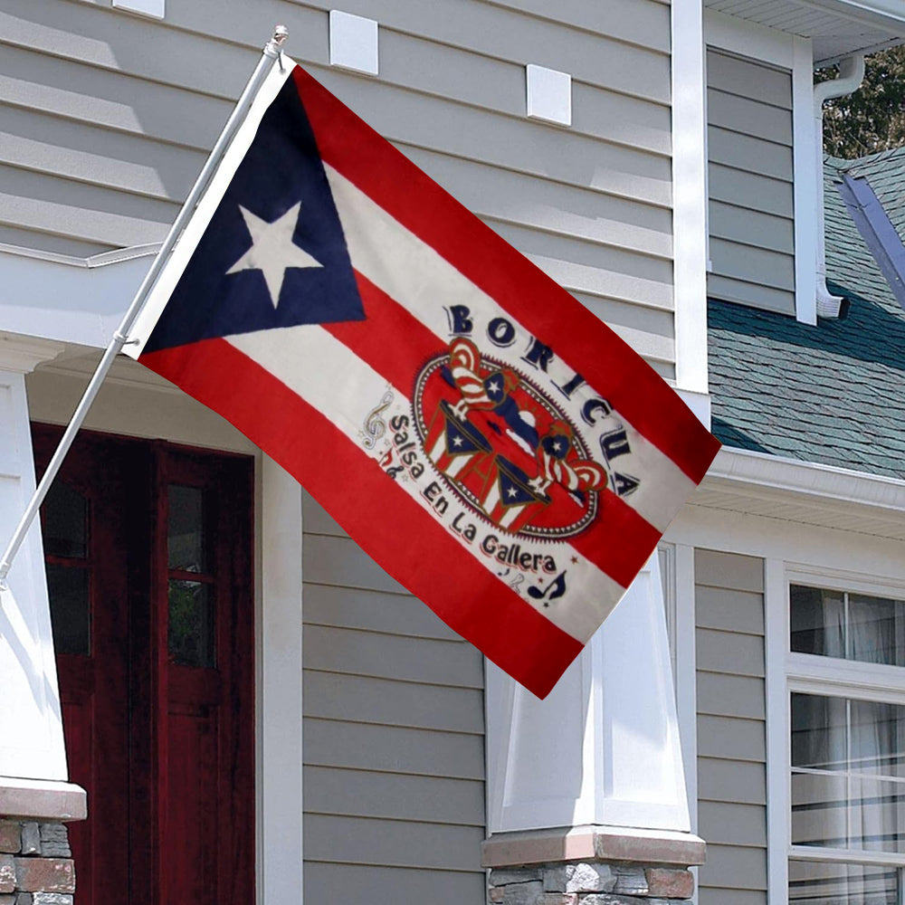 Puerto Rico Boricua Salsa En La Gallera flag 3x5ft banner man cave