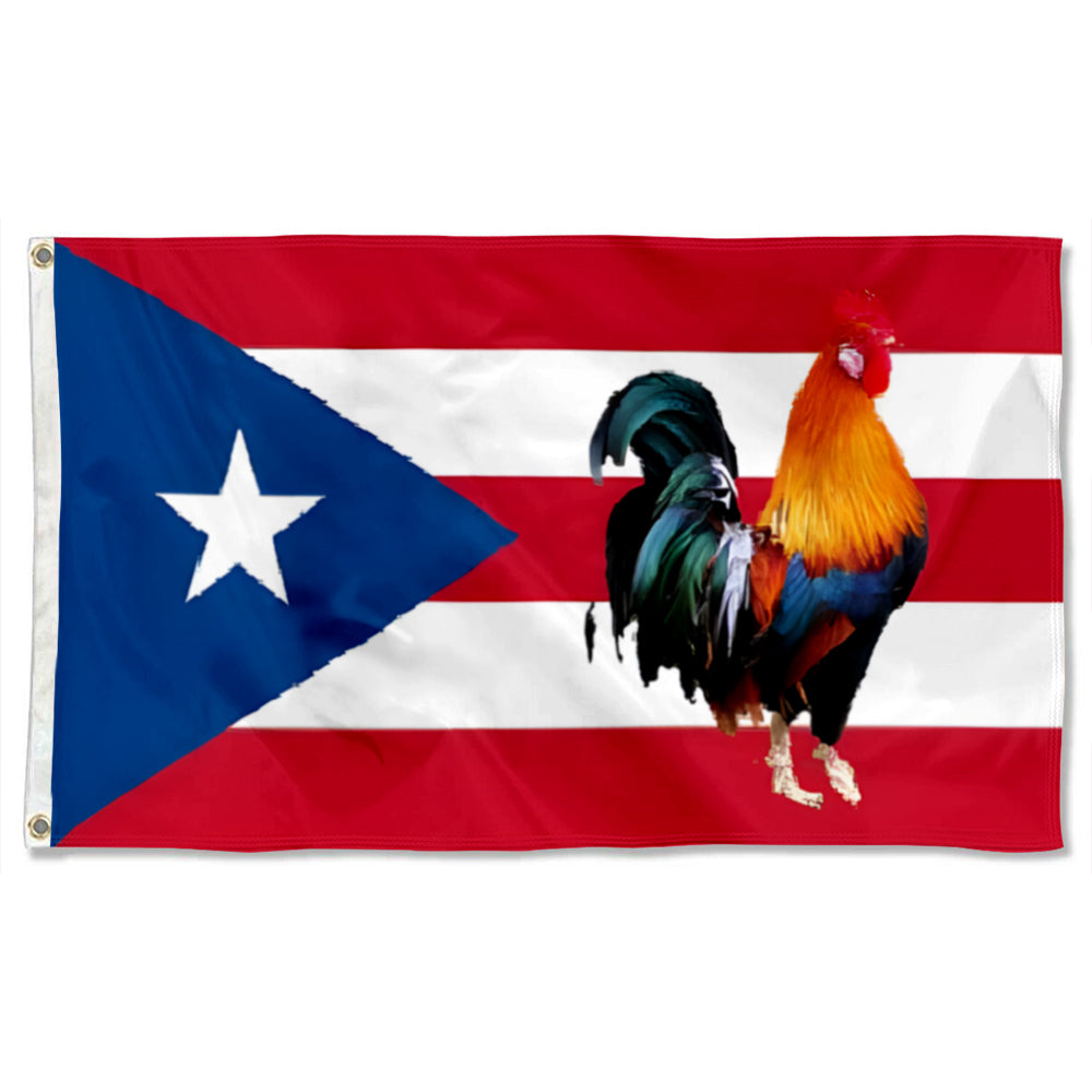 Puerto Rico Rooster Cock flag 3x5ft banner man cave