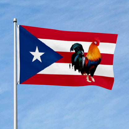 Puerto Rico Rooster Cock flag 3x5ft banner man cave
