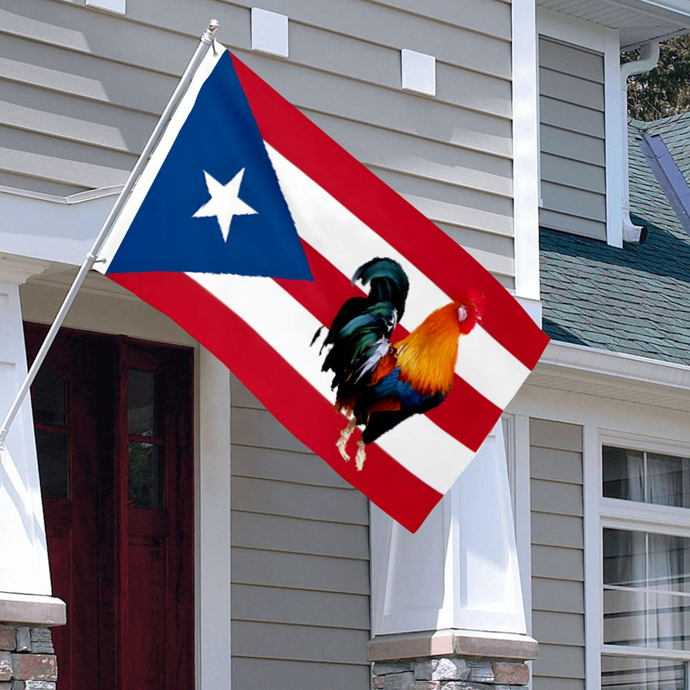 Puerto Rico Rooster Cock flag 3x5ft banner man cave