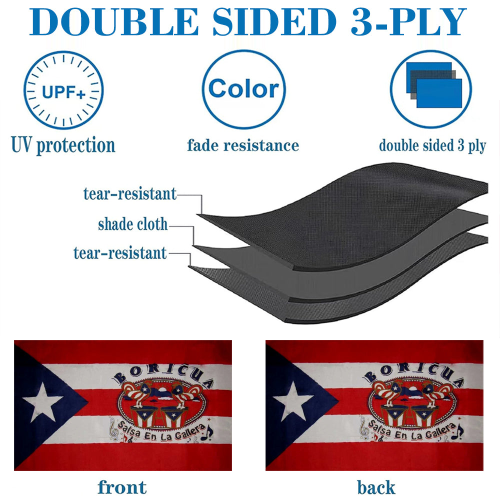 Puerto Rico Boricua Salsa En La Gallera flag 3x5ft banner man cave