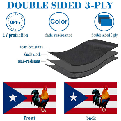 Puerto Rico Rooster Cock flag 3x5ft banner man cave