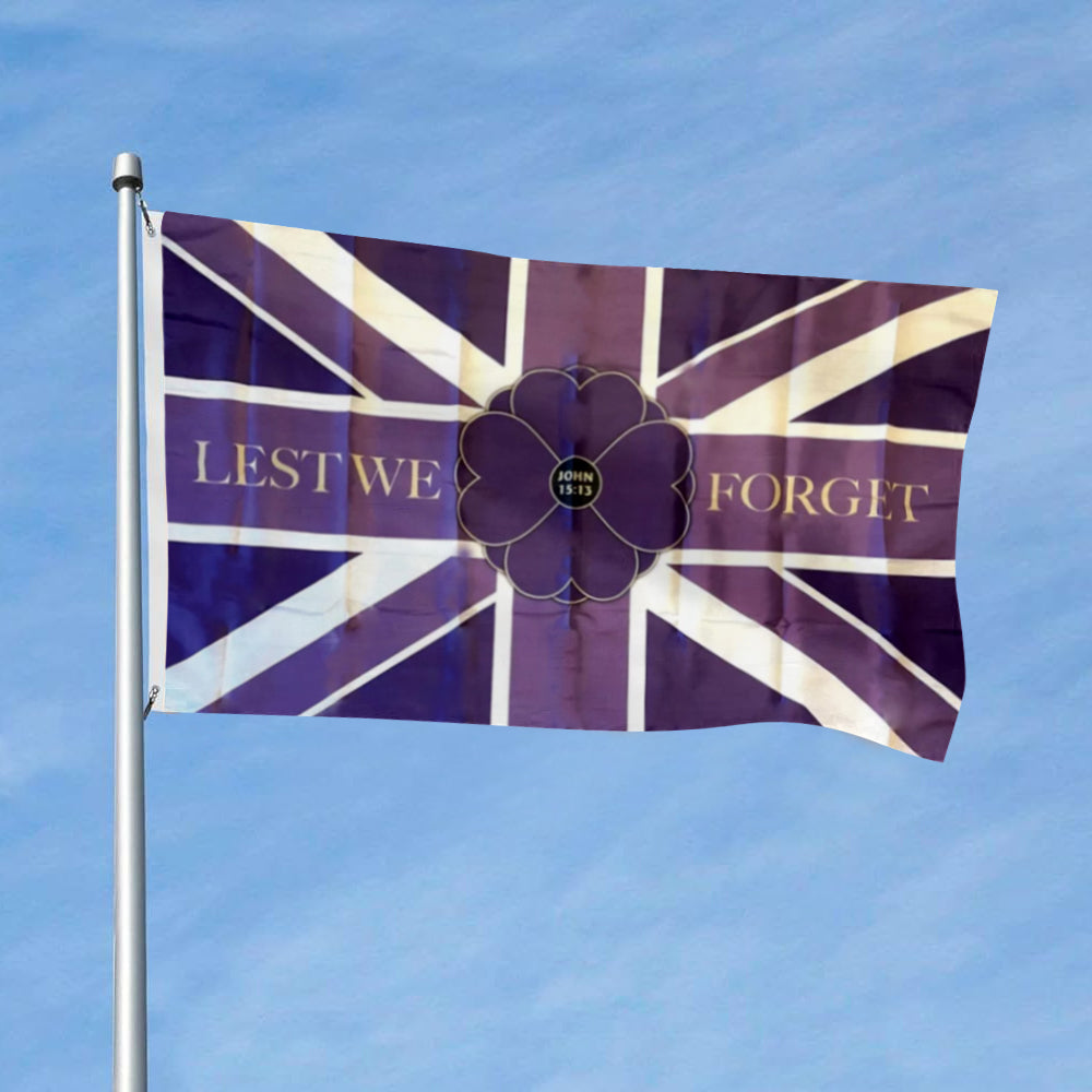 Purple Empire flag Lest We Forget Animals That Served flags 3x5ft banner man cave