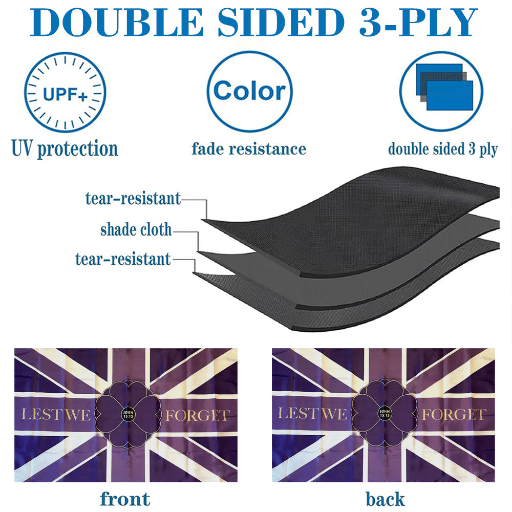 Purple Empire flag Lest We Forget Animals That Served flags 3x5ft banner man cave