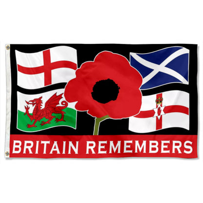 Remembrance British Lest We Forget flag 3x5ft banner man cave